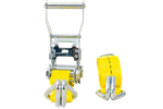 Set of four UNITRAILER 3m/25mm/1t yellow transport belts with tensioner