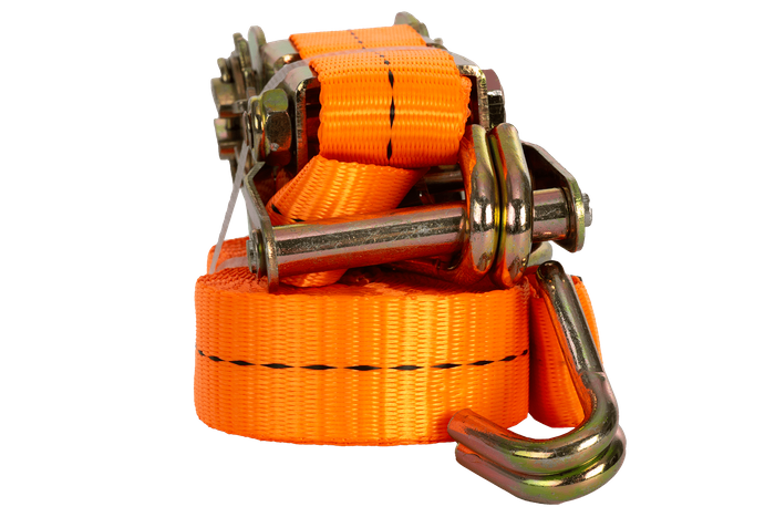 UNITRAILER 6m/25mm/1t orange transport belt with tensioner