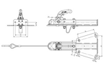 KNOTT KQ14-A+KZE7.5 ball hitch for a 750kg trailer with a V-type drawbar