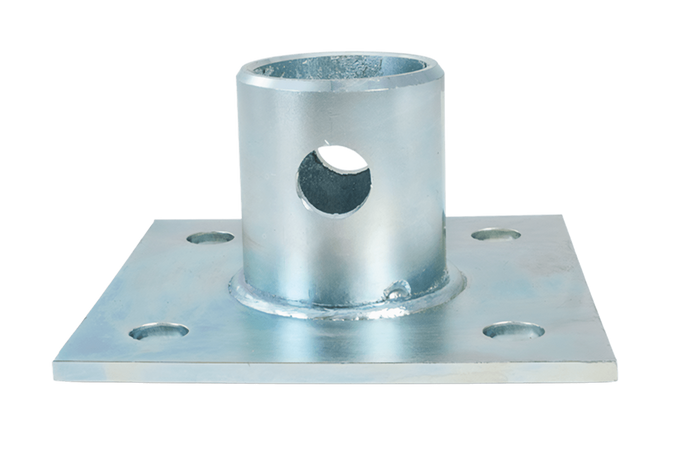 Extendable support with UNITRAILER TJ5001+TJ5002A adapter for 1300kg flatbed trailer 364-614mm