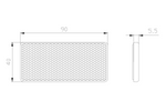 Rectangular reflector white FRISTOM DOB-035B 90x40mm reflector light