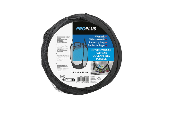 ProPlus 360814V01 Laundry Bag Foldable Basket for Camper and Travel