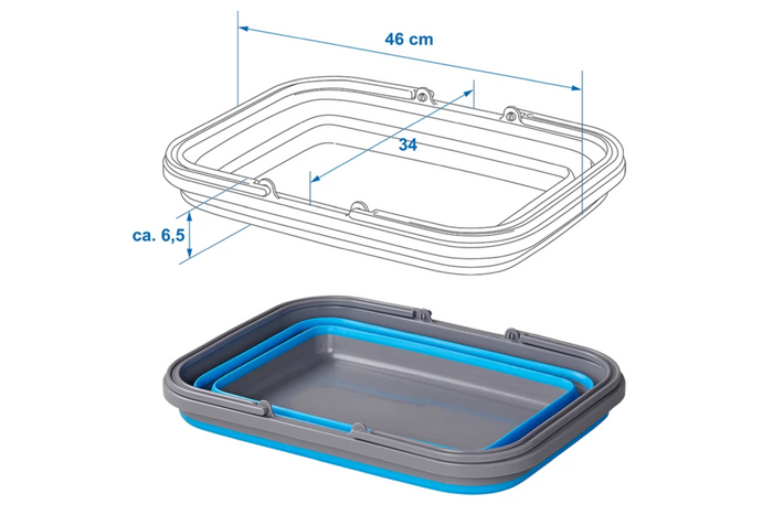 Foldable travel bowl ProPlus 370303V01 silicone bowl 16L