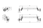 KNOTT VG7-L unbraked axle for boat trailer 750kg 1094mm 1406mm 4x100
