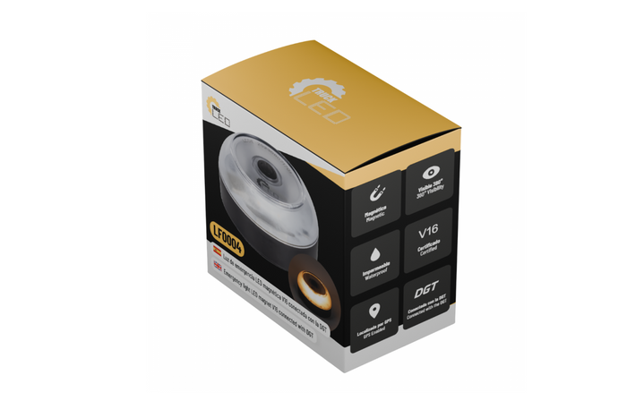 TruckLED LED V16 DGT magnetic emergency light with GPS and SIM card