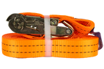 Set of four UNITRAILER 10m/35mm/2t orange transport belts with tensioner