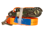 Set of four UNITRAILER 8m/25mm/1t orange transport belts with tensioner