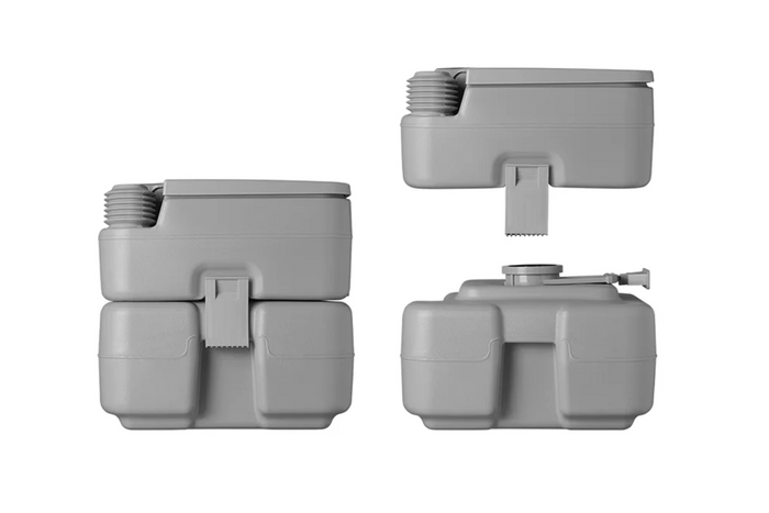 ProPlus 370415V01CR Portable Camping Toilet Gray 10L/20L