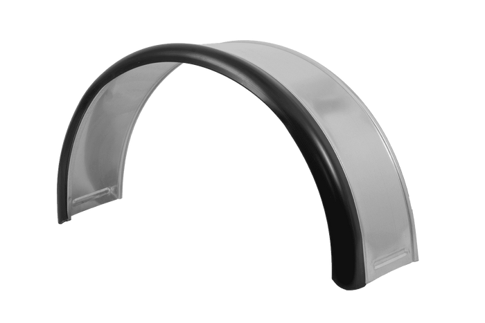 Trailer fender 13-15" DOMAR DK7110 wheel arch 820/240mm metal with rubber edge