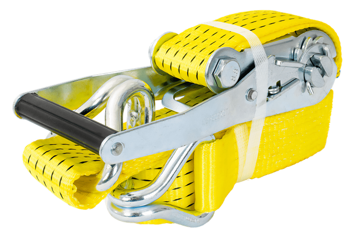 Set of four UNITRAILER 4m/50mm/5t yellow transport belts with tensioner
