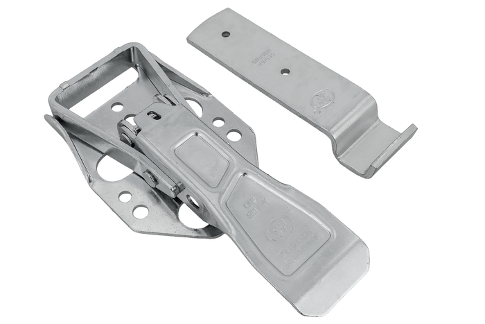 Side hitch with STEELPRESS ZB-04C+Z-01A fastener for complete trailer side closure