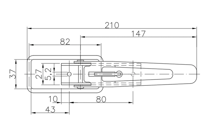Side hitch with clasp UNITRAILER BV 10-1+BVG 10-B complete trailer side closure