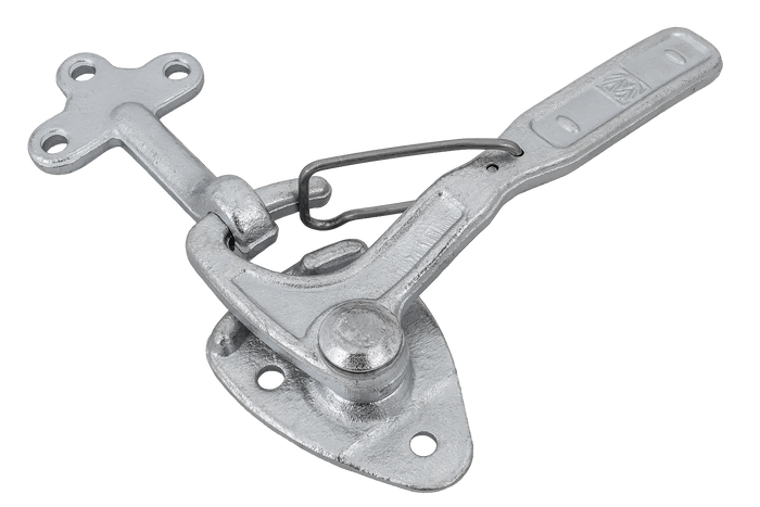 Right side hitch with WINTERHOFF WV 10-R + WVG 10-A clasp complete trailer side closure