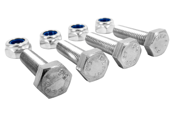 Set of 4x hexagonal bolt M8x30 and 4x self-locking nut M8 MARCOPOL screw class 5.8 DIN933