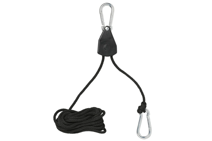 Set of two ProPlus 320054 wire rope winches, wire rope hoist with ratchet, 2.5m, 68kg