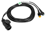 ASPÖCK electrical installation, trailer harness, 5m, 13-PIN plug, 2x 5-PIN bayonets