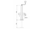 KNOTT TTL40 extendable crank support for 500kg trailer 40mm 480-780mm