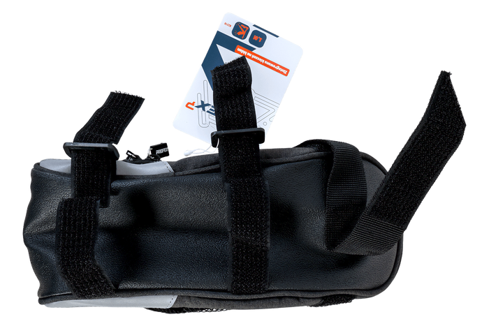 PROFEX 82318 Long Black Lux Bicycle Saddle Bag with Bottle Pocket