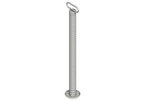 Fixed support with corrugated pipe KNOTT 6D6585.001 for 800kg trailer 48mm 705mm