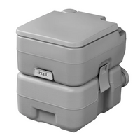 ProPlus 370415V01CR Portable Camping Toilet Gray 10L/20L