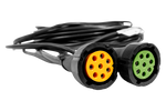 ASPÖCK electrical installation, trailer harness 8m, 13 PIN plug, 2x 8 PIN bayonets